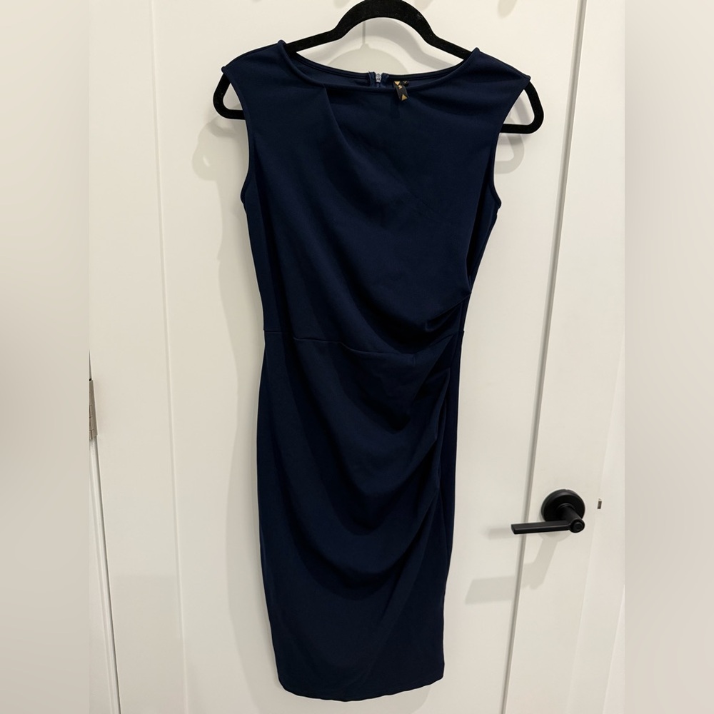 Miusol One Shoulder Navy Dress